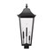 Z-Lite Gannon 3 Light Outdoor Post Mount Fixture, 12in. W x 30in. H, Black 5008PHXLS-BK - alternate 5
